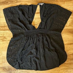 Victoria's Secret Black Crochet Swim Cover-up - Size S